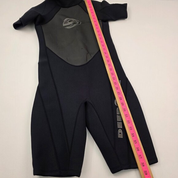 Deep See Mens S Black Short Sleeve Wetsuit Neoprene Surf Swim Diving Suit - Picture 13 of 16